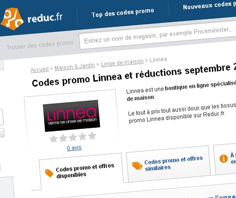 Retrouvez les codes promo de Linnea sur Reduc.fr