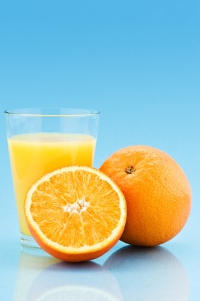 La tâche de jus d'orange.