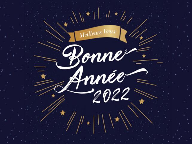 Meilleurs vœux 2022, vœux de bonheur, de santé et de prospérité