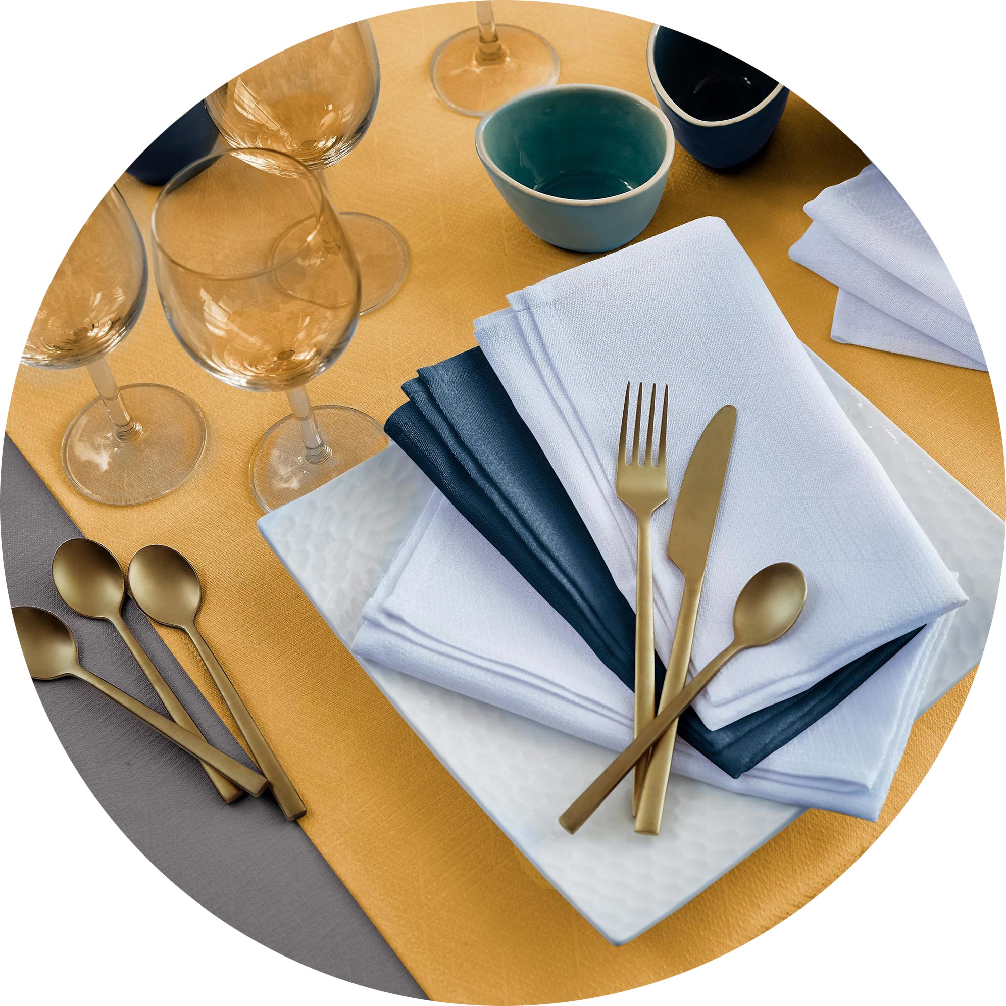 RP : Préparez vos tables de fêtes ! On se fait plaisir avec les collections linge de table en 100% Jaquard
